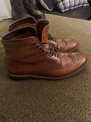 Alden 44623H Burnished Tan Calfskin Wing Tip Boot