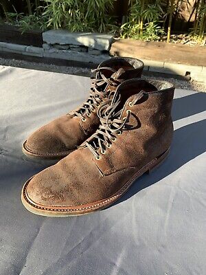 Alden D6835C Tobacco Reverse Chamois Plain Toe Boot