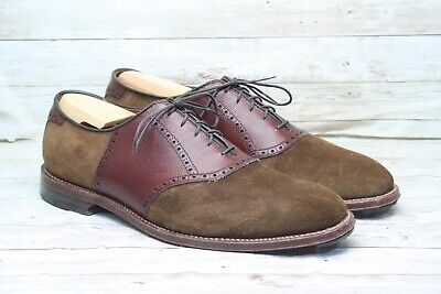 Alden D8301 Snuff Suede and Brown Alpine Grain Saddle Shoe