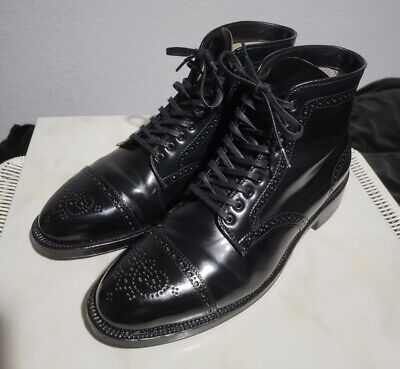 Alden D6820 Black Shell Cordovan Medallion Cap Toe Boot