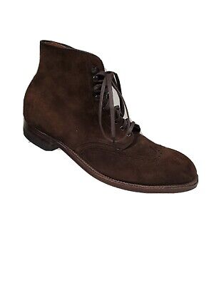 Alden 41664H Brown Suede Wing Tip Boot