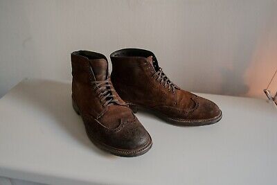 Alden 44683C Tobacco Reverse Chamois Wing Tip Boot