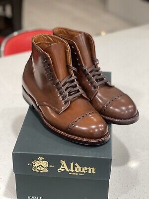Alden D1834H Color 4 Shell Cordovan Perforated Cap Toe Boot