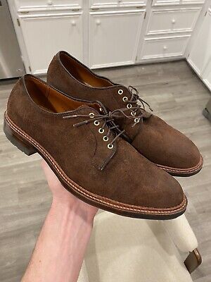 Alden D1406C Tobacco Reverse Chamois Plain Toe Blucher