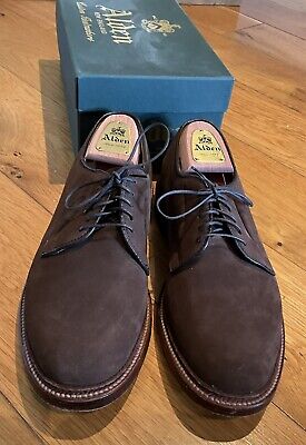 Alden 9503 Dark Brown Suede Plain Toe Blucher