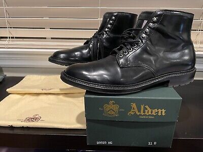 Alden D9829HC Black Shell Cordovan Plain Toe Boot
