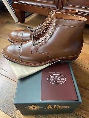 Alden D2826HC Whiskey Shell Cordovan Perforated Cap Toe Boot