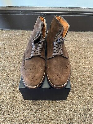 Alden 41664H Brown Suede Wing Tip Boot