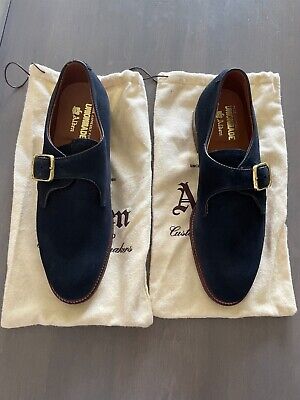 Alden 15770F Navy Suede Monk Strap