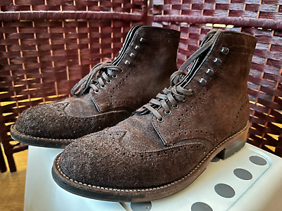 Alden D5829HC Tobacco Reverse Chamois Wing Tip Boot