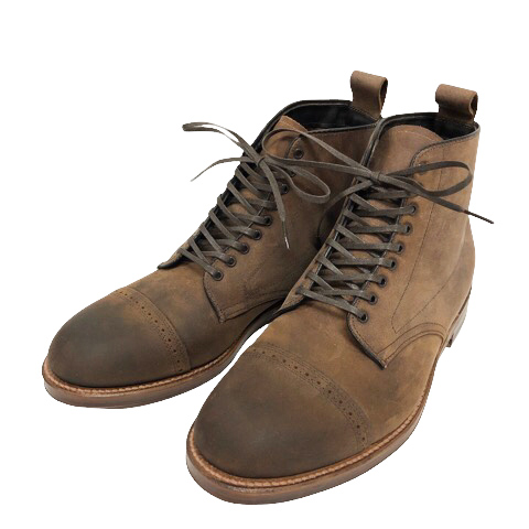 Alden 86904 Brown Oiled Nubuck Perforated Cap Toe Boot