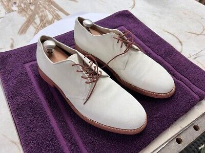Alden 2635 White Buck Nassau Plain Toe Blucher