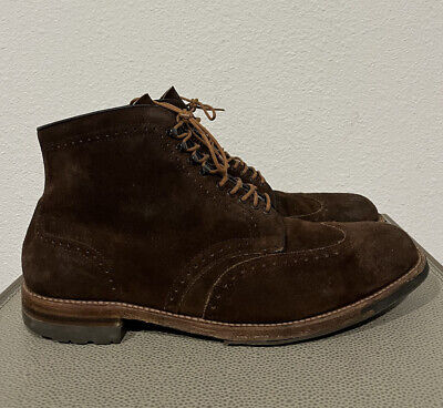 Alden D5829HC Tobacco Reverse Chamois Wing Tip Boot