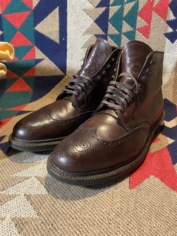 Alden 44656HC Dark Brown Calfskin Wing Tip Boot | Alden