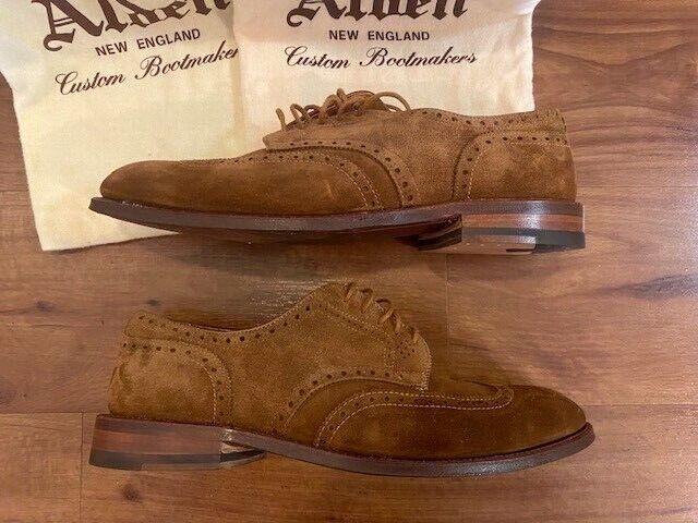 Alden 20161F Snuff Suede Short Wing Tip Blucher | Alden
