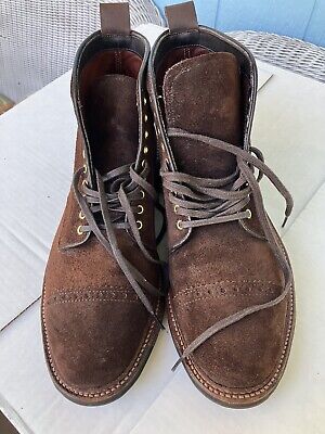 Alden D6864C Tobacco Reverse Chamois Perforated Cap Toe Boot