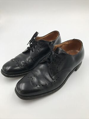 Alden 460 Black Calfskin Perforated Wing Blucher