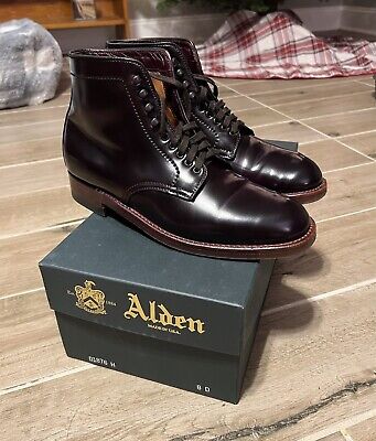 Alden D1876H Color 8 Shell Cordovan Plain Toe Boot