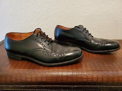 Alden 460 Black Calfskin Perforated Wing Blucher