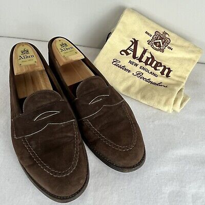 Alden 00067 Dark Brown Suede LHS / Penny Loafer