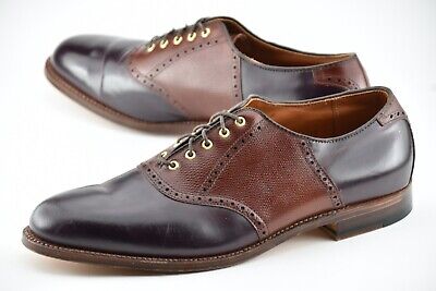 Alden D8302 Color 8 Shell Cordovan and Brown Alpine Grain Saddle Shoe