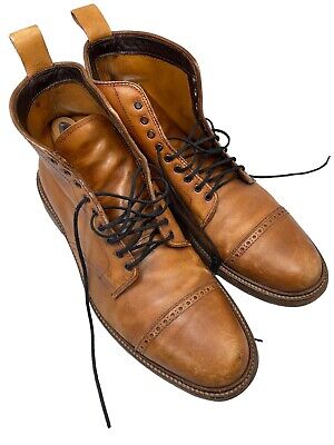 Alden 39660 Tan Calfskin Perforated Cap Toe Boot