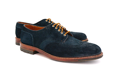 Alden D3603C Navy Reverse Chamois Short Wing Tip Blucher