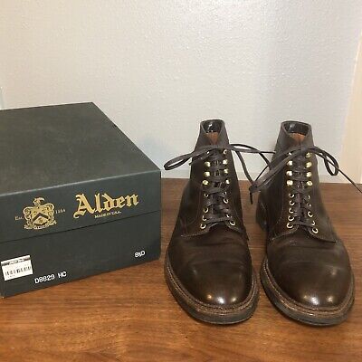 Alden D8829HC Dark Brown Alpine Grain Plain Toe Boot