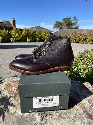Alden D9840H Dark Brown Regina Grain Plain Toe Boot