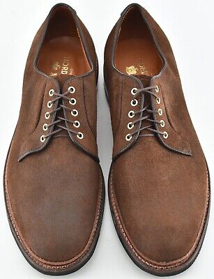 Alden D1406C Tobacco Reverse Chamois Plain Toe Blucher