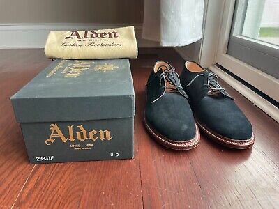 Alden 29331F Navy Suede Plain Toe Dover