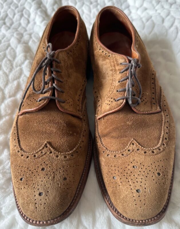 Alden 9662F Snuff Suede Short Wing Tip Blucher | Alden Model Project