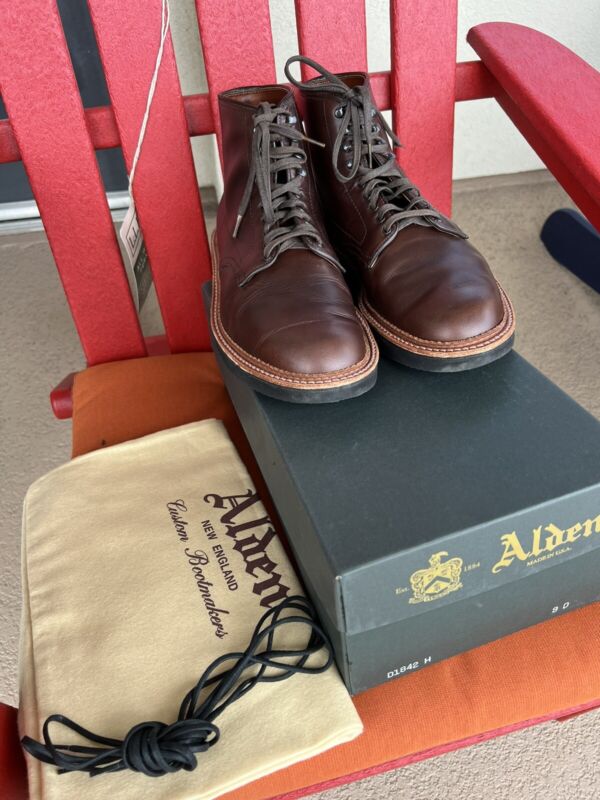 Alden D1842H Brown Chromexcel Plain Toe Boot | Alden Model