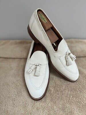 Alden 773 White Suede Tassel Loafer