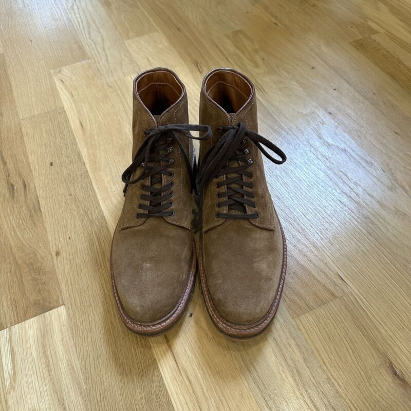 Alden D1875H Snuff Suede Plain Toe Boot | Alden Model Project