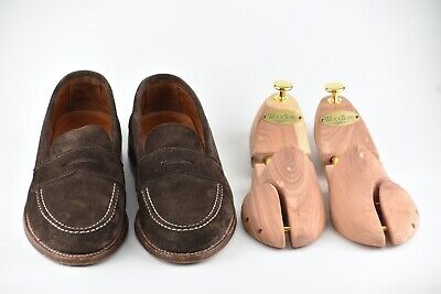 Alden D7201F Dark Chocolate Suede LHS / Penny Loafer | Alden