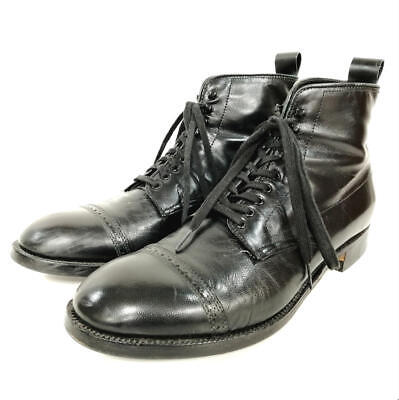 Alden 86003H Black Kidskin Perforated Cap Toe Boot