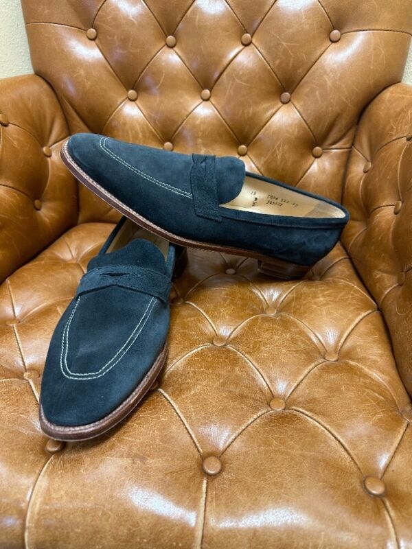 Alden　ネイビー スエード ローファー ALDEN スエード タッセルローファー ネイビー 9D