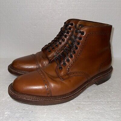 Alden 39701 Dark Tan Calfskin Perforated Cap Toe Boot