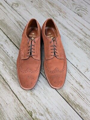 Alden D1511 Polo Suede Short Wing Tip Blucher