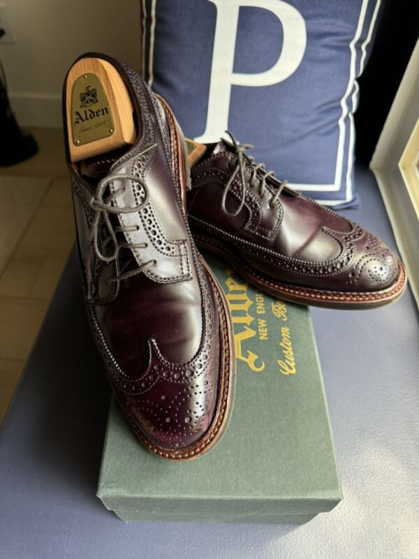 Alden D6519C Color 8 Shell Cordovan Long Wing Blucher | Alden