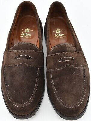 Alden 723 Dark Brown Suede LHS / Penny Loafer