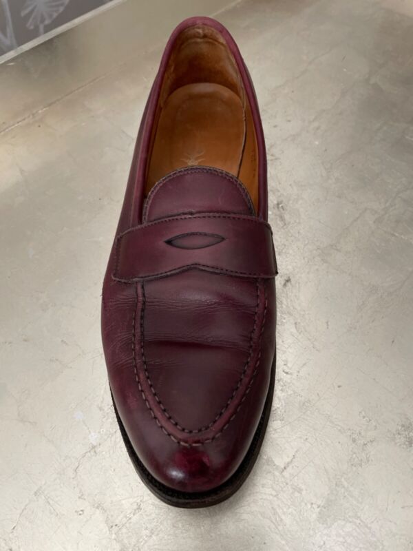 684' Burgundy Cordovan Leather Loafers UK 7.5 US 8 - Abbot's