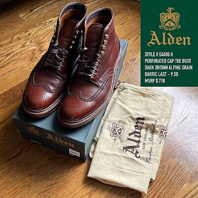 Alden D4805H Brown Alpine Grain Wing Tip Boot