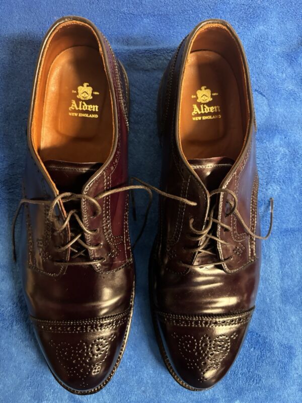 Alden 2145 Color 8 Shell Cordovan Medallion Tip Blucher | Alden 