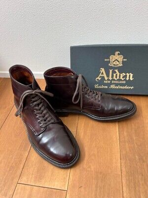 Alden 45148HC Color 8 Shell Cordovan Plain Toe Boot