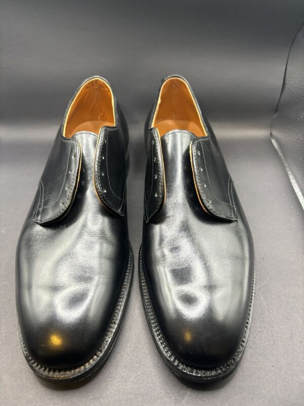 Alden 2817 Black Calfskin Nassau Plain Toe Blucher | Alden