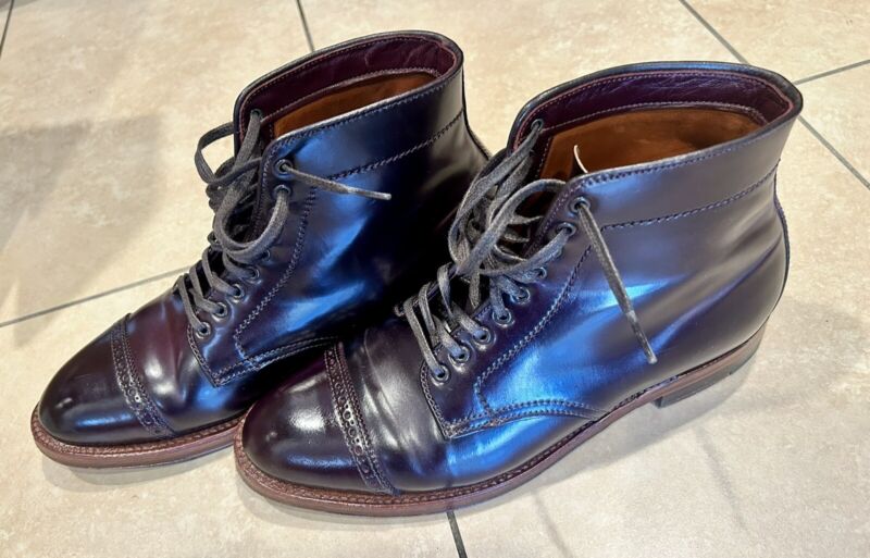 Alden D8832 Color 8 Shell Cordovan Perforated Cap Toe Boot | Alden