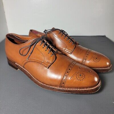 Alden D5505 Burnished Dark Tan Calfskin Medallion Tip Blucher