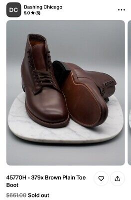 Alden 45770H Brown Calfskin Plain Toe Boot